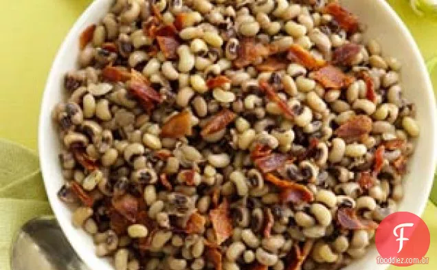 Ervilhas-de-olhos-pretos com Bacon