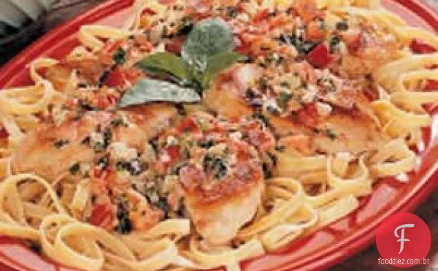 Frango com Fettuccine
