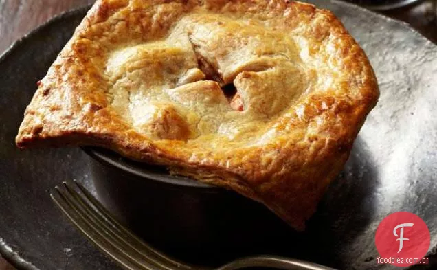 Potpies De Carne De Bovino Com Crosta Cheddar-Stout