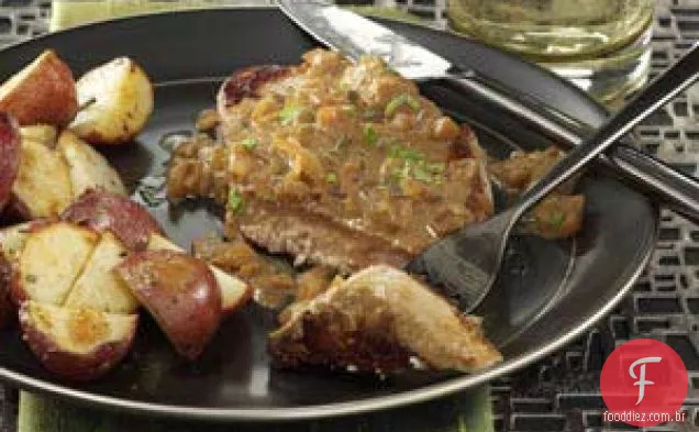 Costeletas De Porco Charcutiere