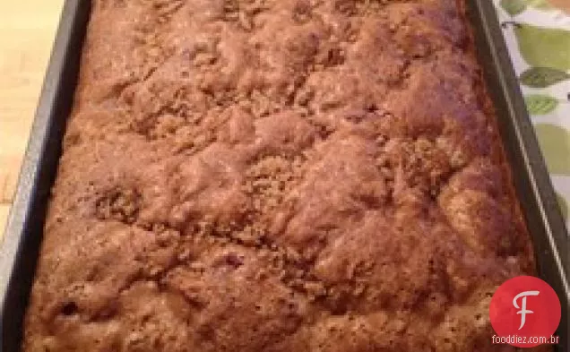 Bolo de café de ruibarbo e morango da avó Moyer