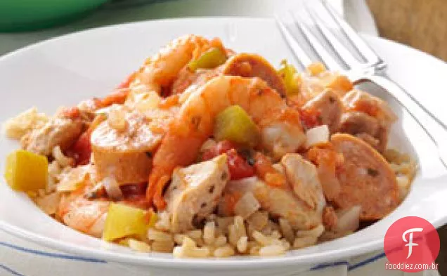 Jambalaya De Carne Cozida Lentamente