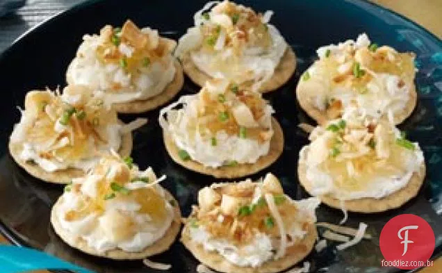 Canapés De Caranguejo Havaiano