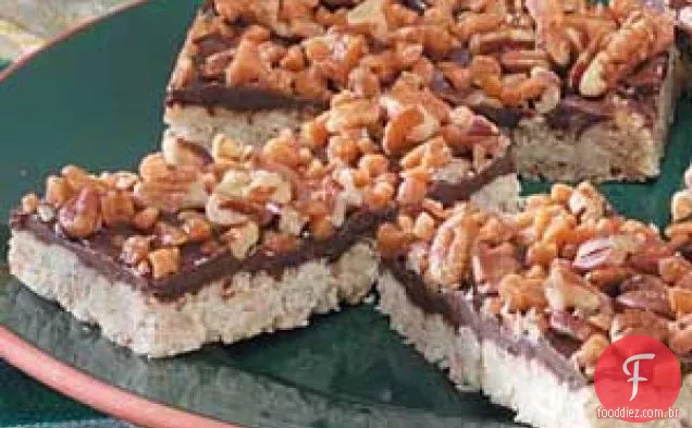 Barras De Caramelo De Chocolate E Aveia