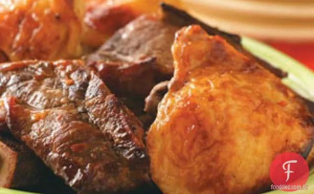 Frango de bordo 'n' Ribs
