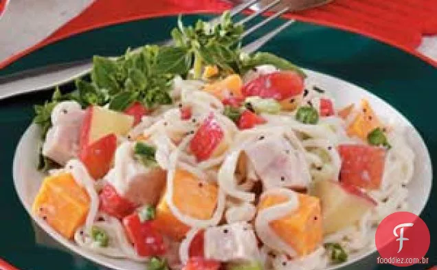 Salada De Peru Com Cheddar E Maçã