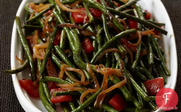 Feijão longo chinês com pimenta preta rachada