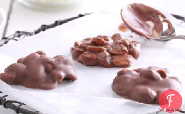 Gotas De Amendoim Com Chocolate