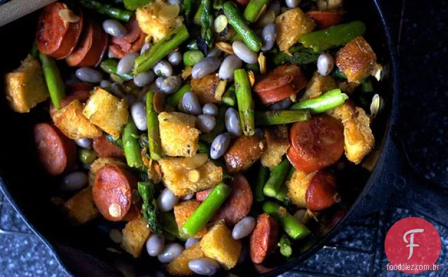 Espargos Com Chouriço E Croutons