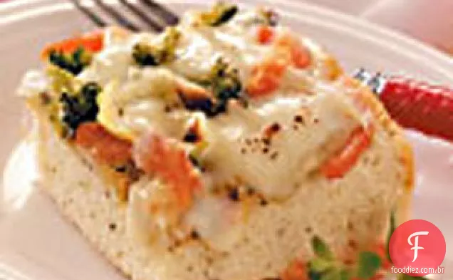 Focaccia De Vegetais E Queijos
