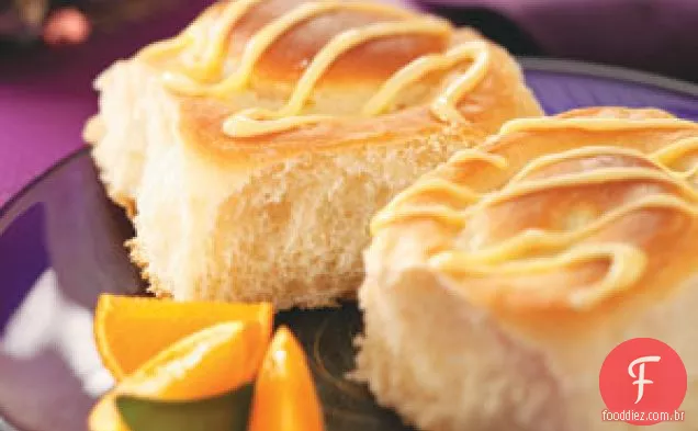Rolinhos De Café Da Manhã Com Cheesecake De Laranja