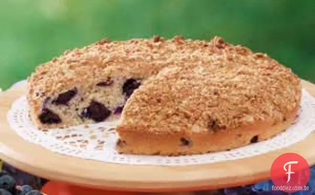 Bolo De Café Com Aveia E Mirtilo