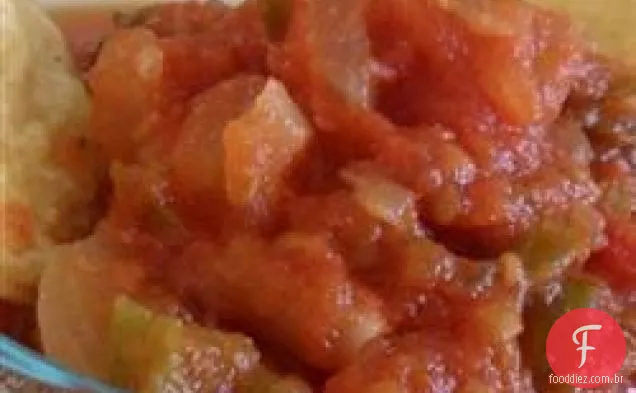 Molho de tomate cozido doce e suave