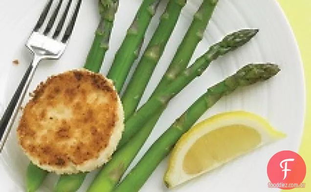 Espargos Cozidos No Vapor Com Queijo De Cabra Quente