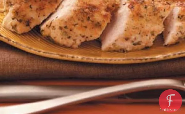 Peitos De Frango Com Crosta De Dijon