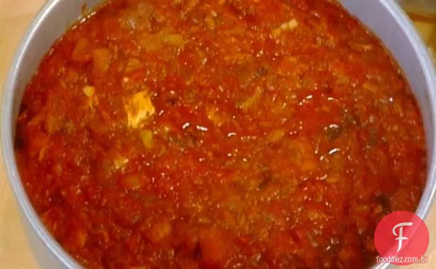 Polenta con ragu di Baccala (Polenta com bacalhau salgado)