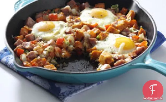 Batata-doce e Ham Hash
