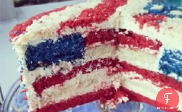 Bolo Da Bandeira Americana