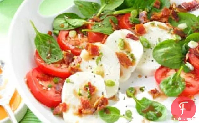 Salada Caprese Com Bacon