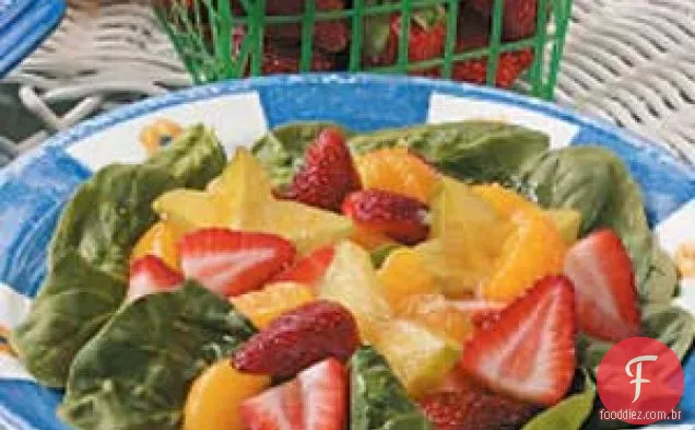 Salada de fruta e espinafre