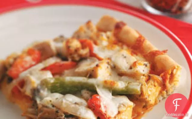 Pizza De Frango Em Prato Fundo