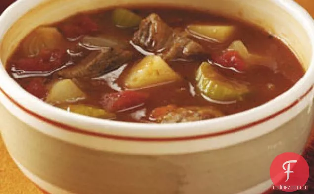 Sopa de carne de bovino e Salsicha