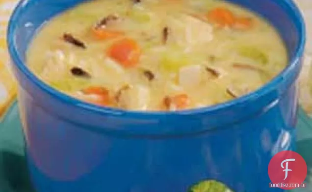 Sopa De Arroz Selvagem De Frango