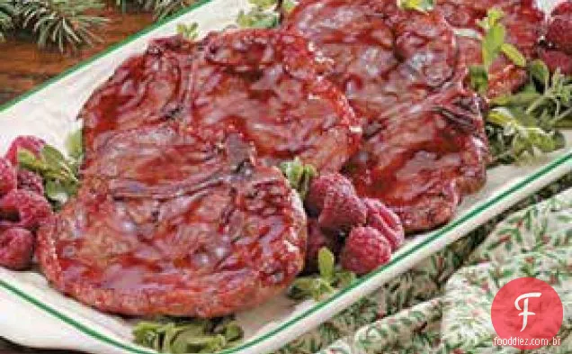 Costeletas De Porco Com Framboesa