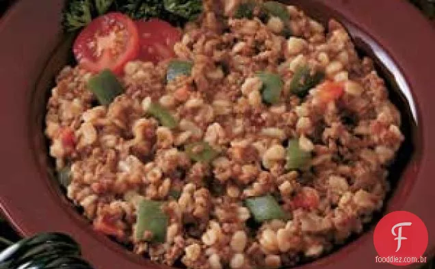 Carne de bovino e cevada Mulligan
