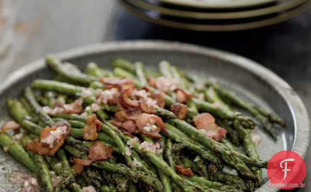 Primavera Grelhar Aspargos Grelhados Com Bacon Vinagrete Re