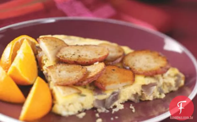 Fritada De Batata E Cebola Roxa