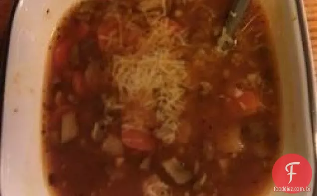 Sopa De Lentilha Com Cogumelos Portobello
