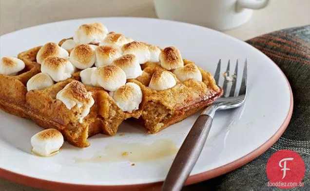 Waffles de batata-doce com Marshmallows