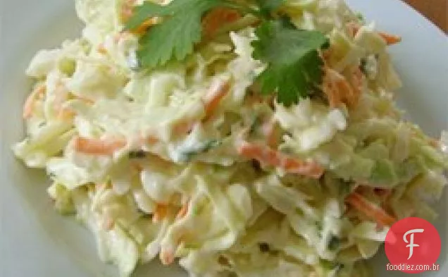 Salada De Repolho De Coentro E Limão