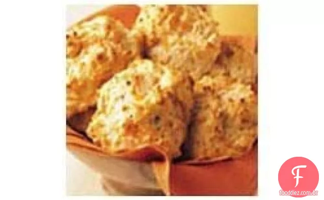 Biscoitos de Cheddar e de alho torrados