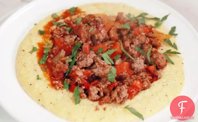 Chili de porco italiano com Polenta