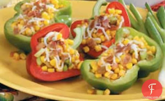 Pimentos Recheados Com Bacon E Milho