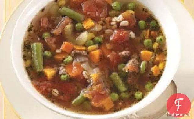 Sopa De Cevada Vegetal Saudável