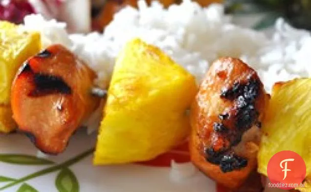 Espetinhos De Frango Havaianos
