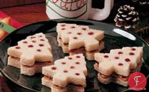 Sanduíches De Árvore De Natal
