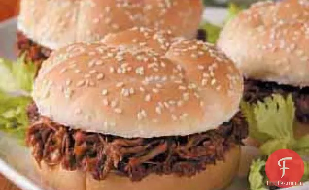 Sanduíches De Carne De Veado Desfiada