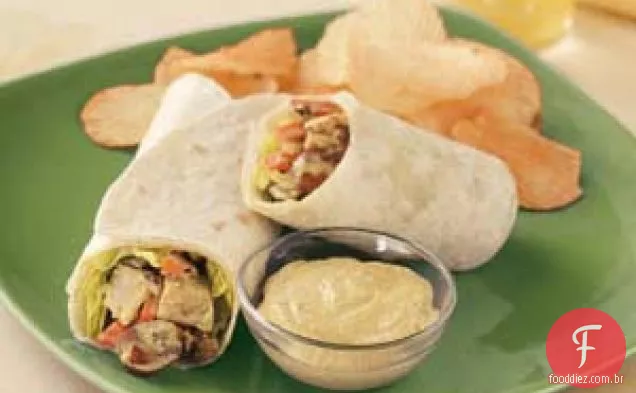 Curry Frango Salada Wraps