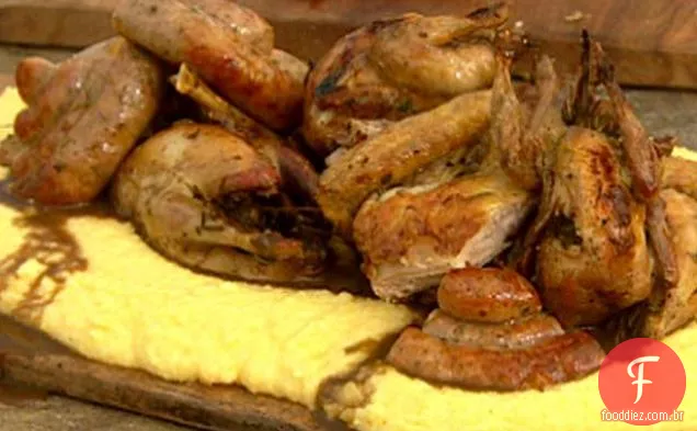 Assado de aves de caça incríveis com Polenta adequada