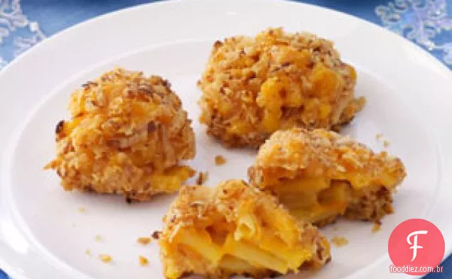 Mordidas de macarrão e queijo de búfalo