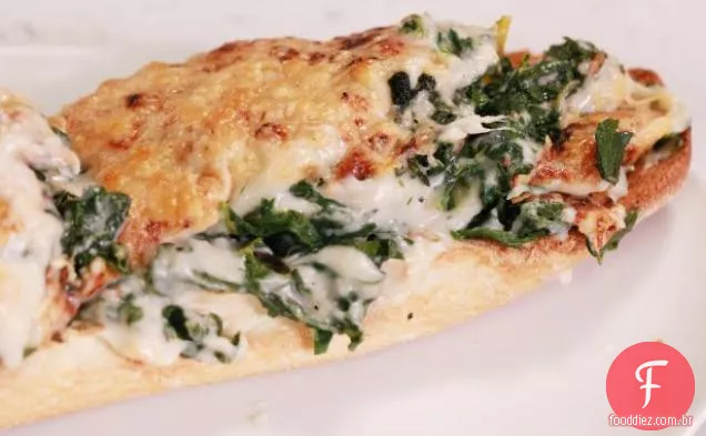 Acelga suíça Gratinada Pizzas de pão francês
