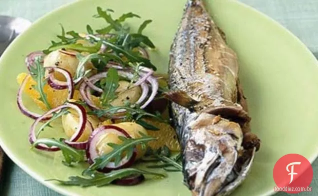 Cavala Grelhada Com Salada De Laranja