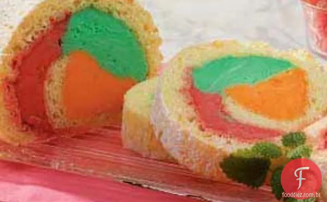 Rainbow Cake Roll