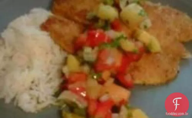 Peixe Das Caraíbas Com Salsa De Manga