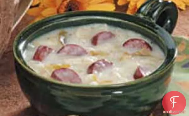 Sopa De Linguiça De Couve