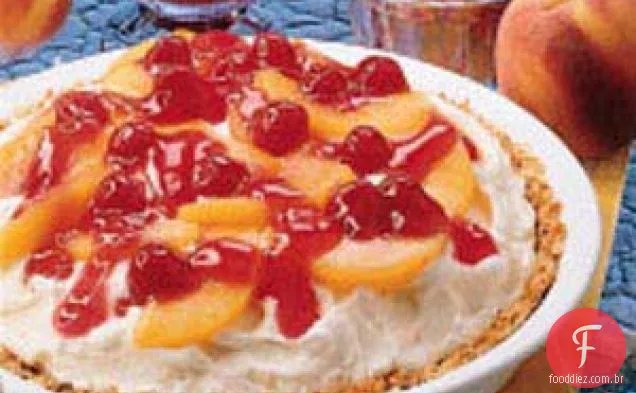 Peach Melba Ice Cream Pie